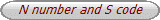 N number and S code